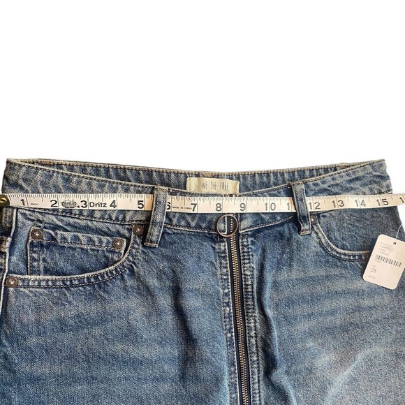 Free People We The Free Blue Denim Zip Front Mini Skirt NWT - Picture 10 of 10